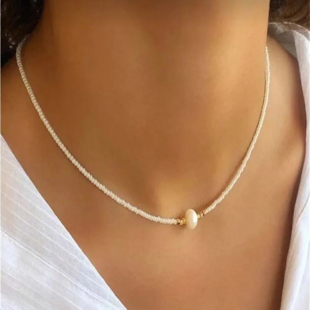 Boho pearl Necklace #1960